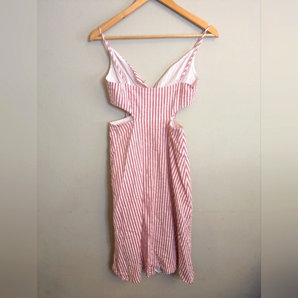 Jason Wu Red Stripe Tie Midi Dress Size 0 - Picture 7 of 7